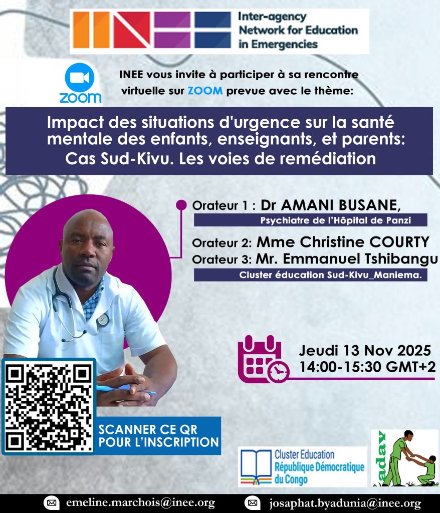 12 Novembre 2025, nous avons participé aux rencontres mondiales de l'éducation en situation d'urgence.